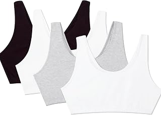 Fruit of the Loom Women's Tank Style Sports Bra Multi-Pack - Wireless Full Coverage Cotton Comfort for Gym & Daily Wear