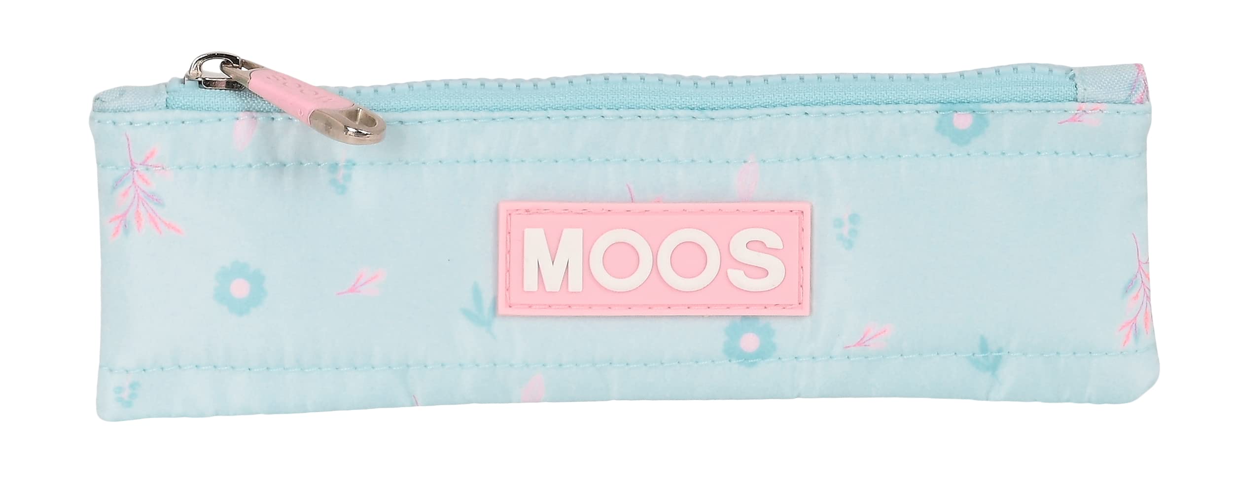 MOOS - Estuche Escolar, Estuche Infantil, Estuche Niño, Ideal para Niños de 5 a 14 Años, Cómodo y Versátil, Calidad y Resistencia, 20x60 cm, Color Azul turquesa