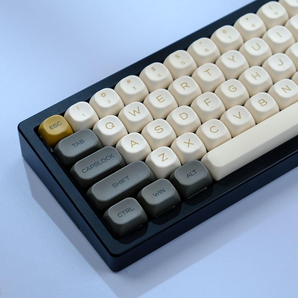 Gmk Style Keycaps KOA Profile PBT Sublimation Custom Keyboard Keycaps, Compatible with a Wide Range of Mechanical Keyboards - White