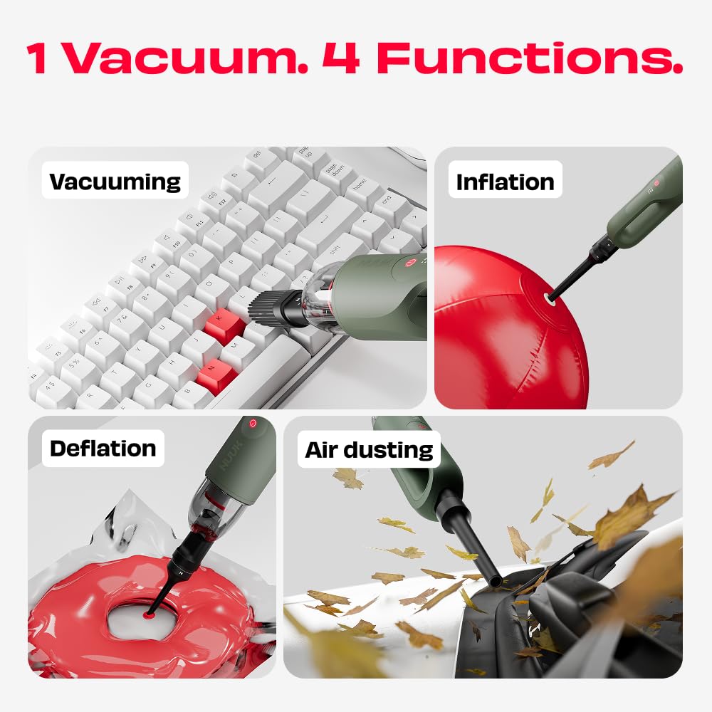 NUUK REN GO Cordless Home Vacuum Cleaner | 2X More Suction, 11000 PA | 4-in-1 Functions with Air Blowing | 7 Attachments+Storage Bag | Dual Filtration with HEPA | BLDC Motor | 2 Suction Modes 3