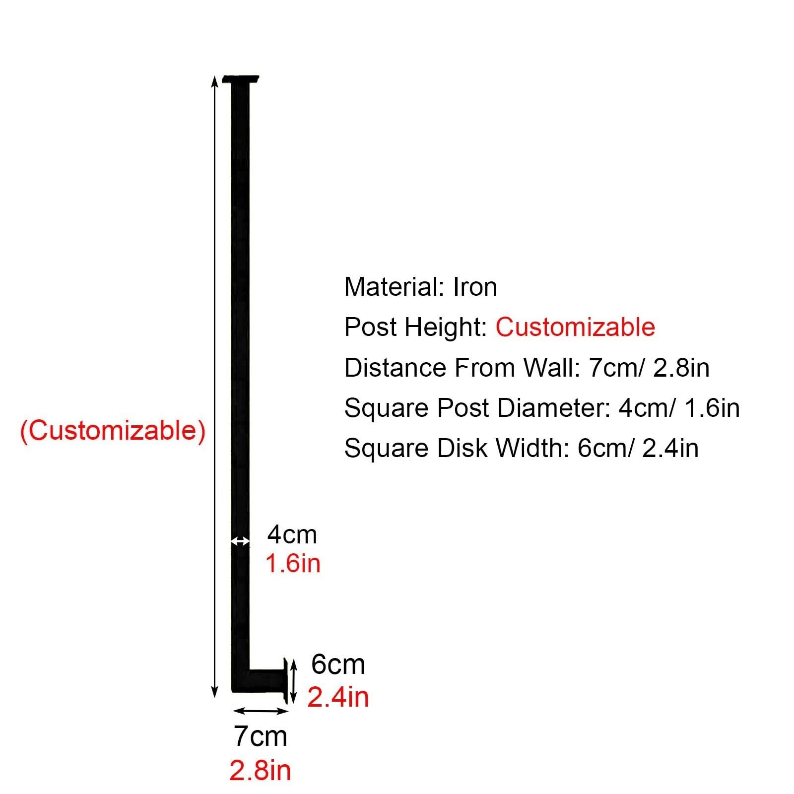 Balaustres de Escalera Barandillas Interiores para escaleras Rectas e inclinadas, barrotes de Seguridad Personalizables para escaleras Que evitan caídas, con Tornillos(Style 1,112cm/44in)