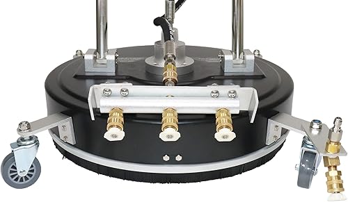 Miniatura 5 de Erie Tools Limpiador de superficies de polipropileno de 20 pulgadas con ruedas, barra de pulverización de 3 boquillas, boquillas laterales barra de