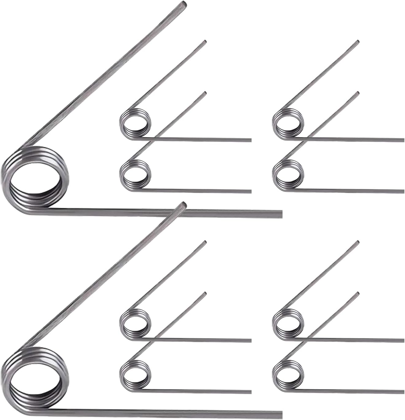 10pcs 304 Stainless Steel Torsion Spring, Straight, 5mm OD, 3 laps, 120° Deflection, V-Shape for Furniture, Fruit Scissors(9 laps)