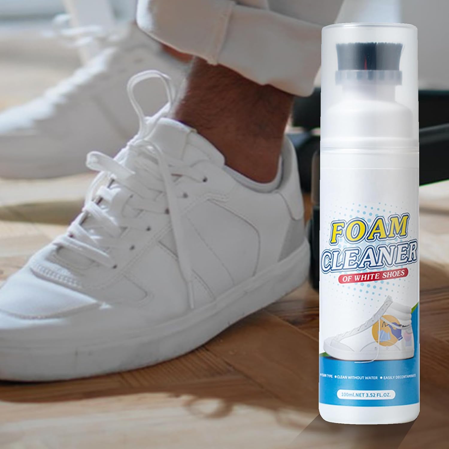 White Shoe Cleaner - Shoes Cleaner With Brush Head Tennis Shoe | Efficient Comprehensive Cleaning Kit For Leather, Sneakers