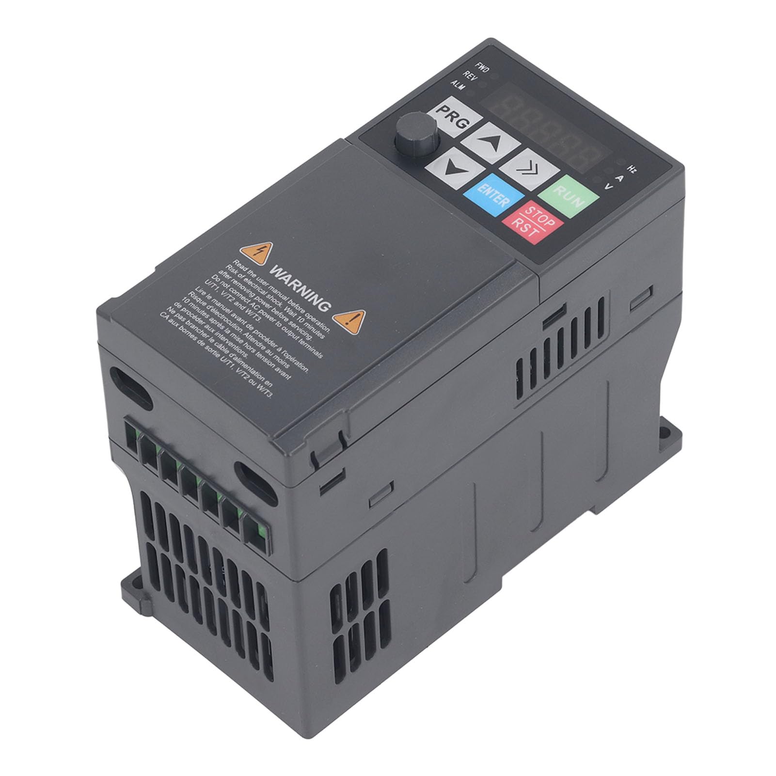 Variateur de Fréquence 2,2 KW, Onduleur Vectoriel de Sortie triphasé AC380 V 0-320 Hz, Technologie Avancée, Convivial, pour Matériau de qualité Industrielle avec Refroidissement