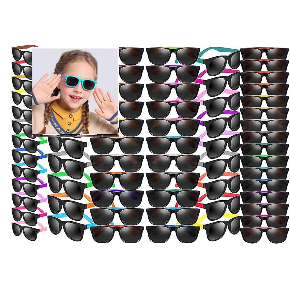 60-120 Stück Neon Sonnenbrille Party , 10-20 Farben Neon Party Sonnenbrille 80'er Stil bunte Neuheit Sonnenbrille,Geschenktütenfüller, lustiges Geschenk für Strand, Pool, Party, Geburtstagsparty