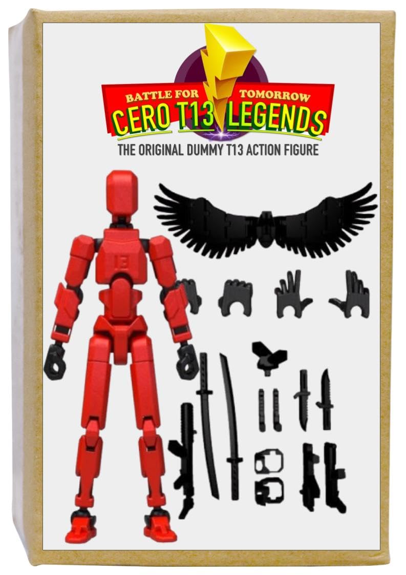 See full amazon price history chart for CERO T13 Action Figures Fidget Dummy 13 Robot Anime Figures Multi Joints Movable Cool Gadget 3D Printed (Black and Red PLA) CERO T13 Action Figures Fidget Dummy 13 Robot Anime Figures Multi Joints Movable Cool Gadget 3D Printed (Black and Red PLA) (B0DFM5FH86) Amazon Price History, Amazon Price Tracker
