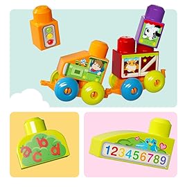 MEGA BLOKS First Builders Toddler Blocks Toy, Build n Learn Portable Activity Table with 30 Pieces and Built-in Storage, Blue, Kids Ages 1+ Years (Amazon Exclusive)