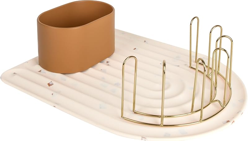 ARC Modular Baby Bottle Drying Rack — Includes Silicone Drying Mat, Accessory Cup, and 7-Prong Wire Bottle Rack — Baby Essentials | Modular Design, Non-Slip Silicone Mat, Accessory Cup Included, 7-Prong Wire Rack, Baby Bottles, Sippy Cups