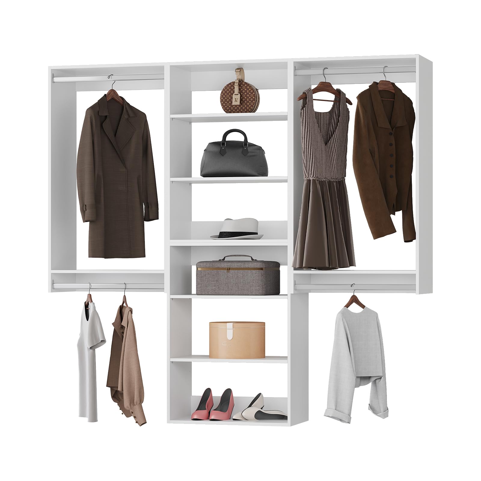 MODCART Modular Closet System, 60" Wide Closet Organizer