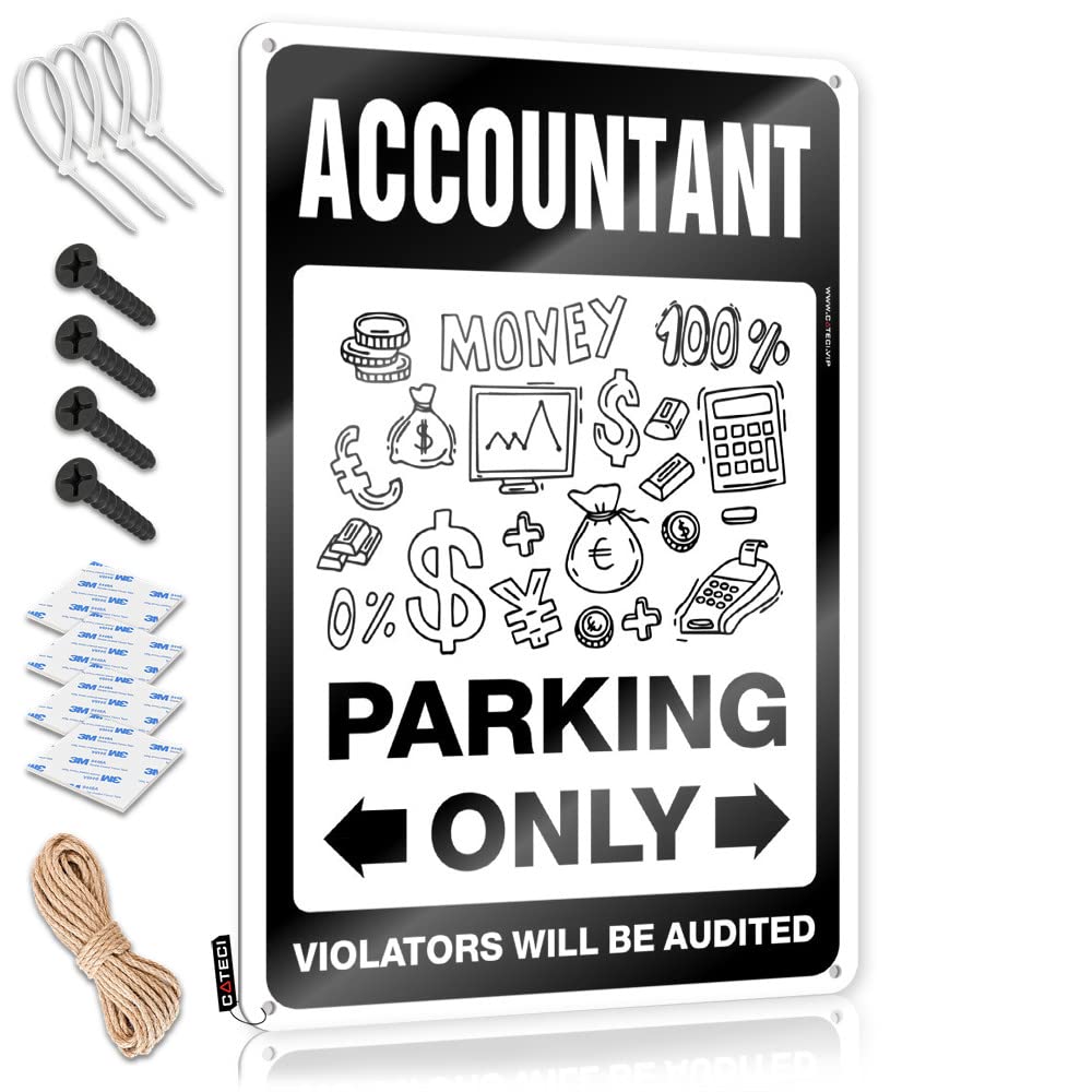 Krazmurongd One Color Bar Sign For Outdoor Bar Accountant Parking Only Tin Sign Tinsign Decor Funny Kitchen Decor