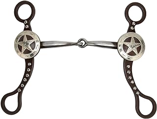 Horse Mouth Bit, Hand Carved Antique Bronze Rustproof Stainless Steel Horse Snaffle Bit, Full Cheek Horse Snaffle Bit Hors...