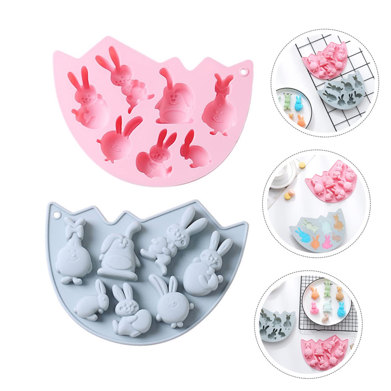 Cabilock 6pièces Moules De Pâques Moules à Gâteau Pour Desserts Créatifs Pour Et Décorations De Fête Couleurs