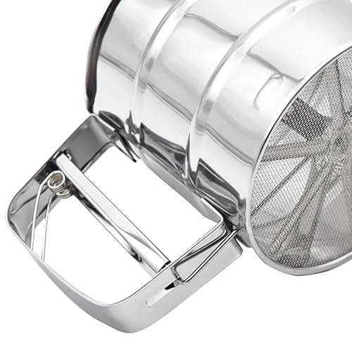 Miniatura 5 de Home Basics Tamiz de harina de acero inoxidable, plata