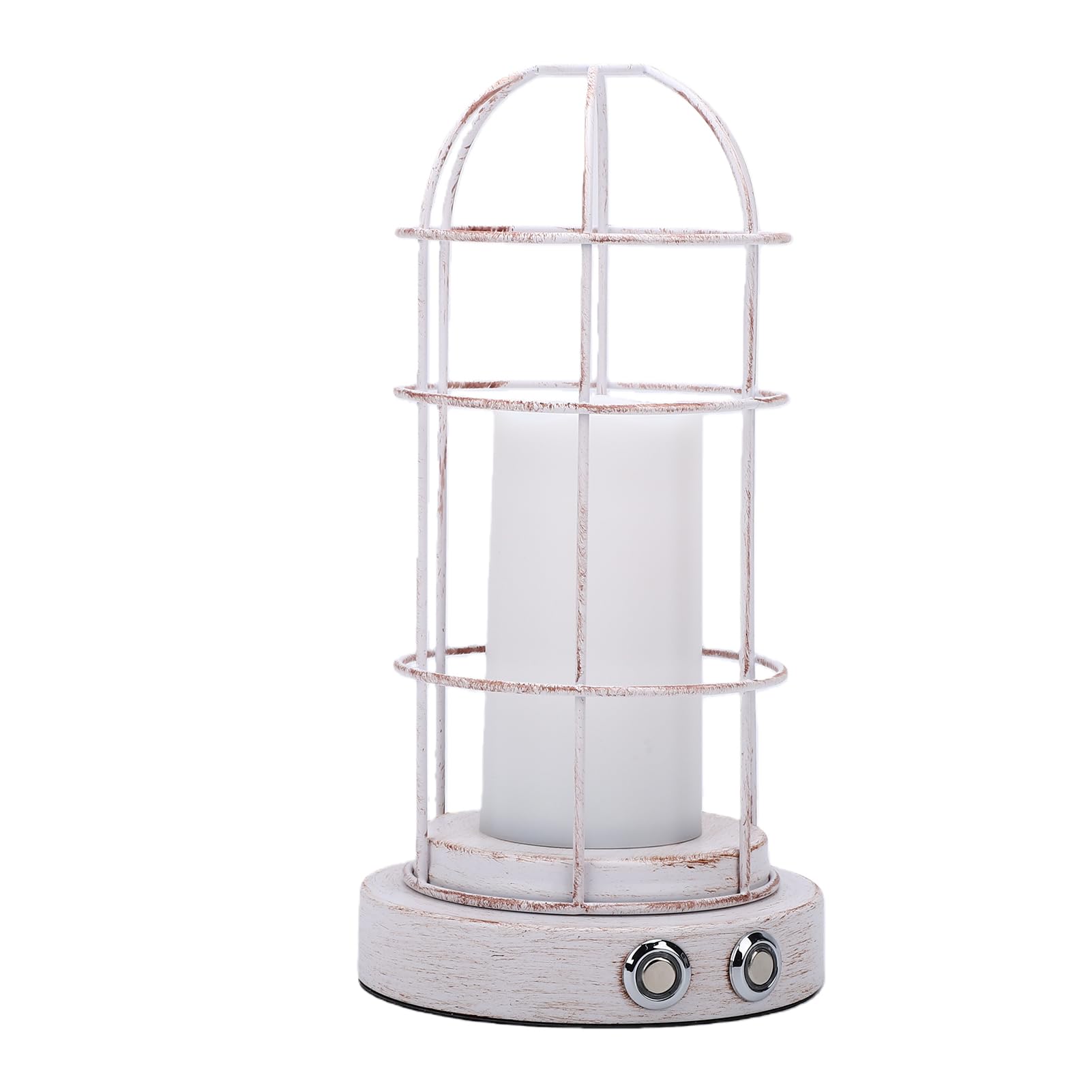Lampe Tactile LED Portable avec Effet de Flamme et Durée de Vie de 30 000 Heures pour Chambre à Coucher et Utilisation D'urgence, Conception Robuste de 5,12 Pouces (WHITE)