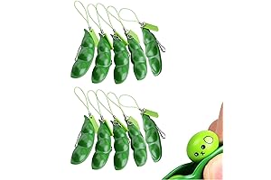 Edamame Soy Bean Pea Popper Keychain Keyring
