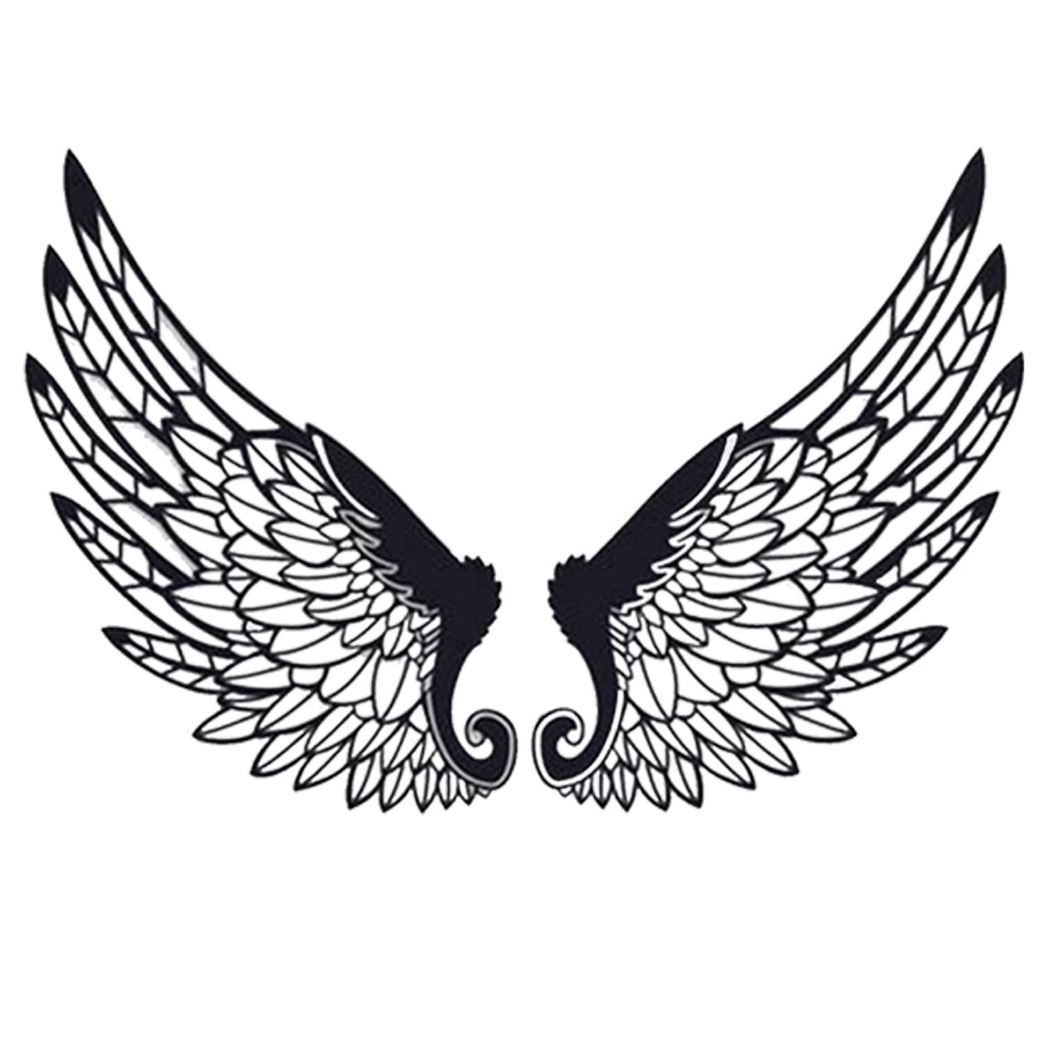 OMaju Décoration Murale Sculpture Murale Moderne en métal élégant avec Ailes d'ange, Sculpture Murale créative Faite à la Main, décoration Artistique en Fer forgé (105 cm)