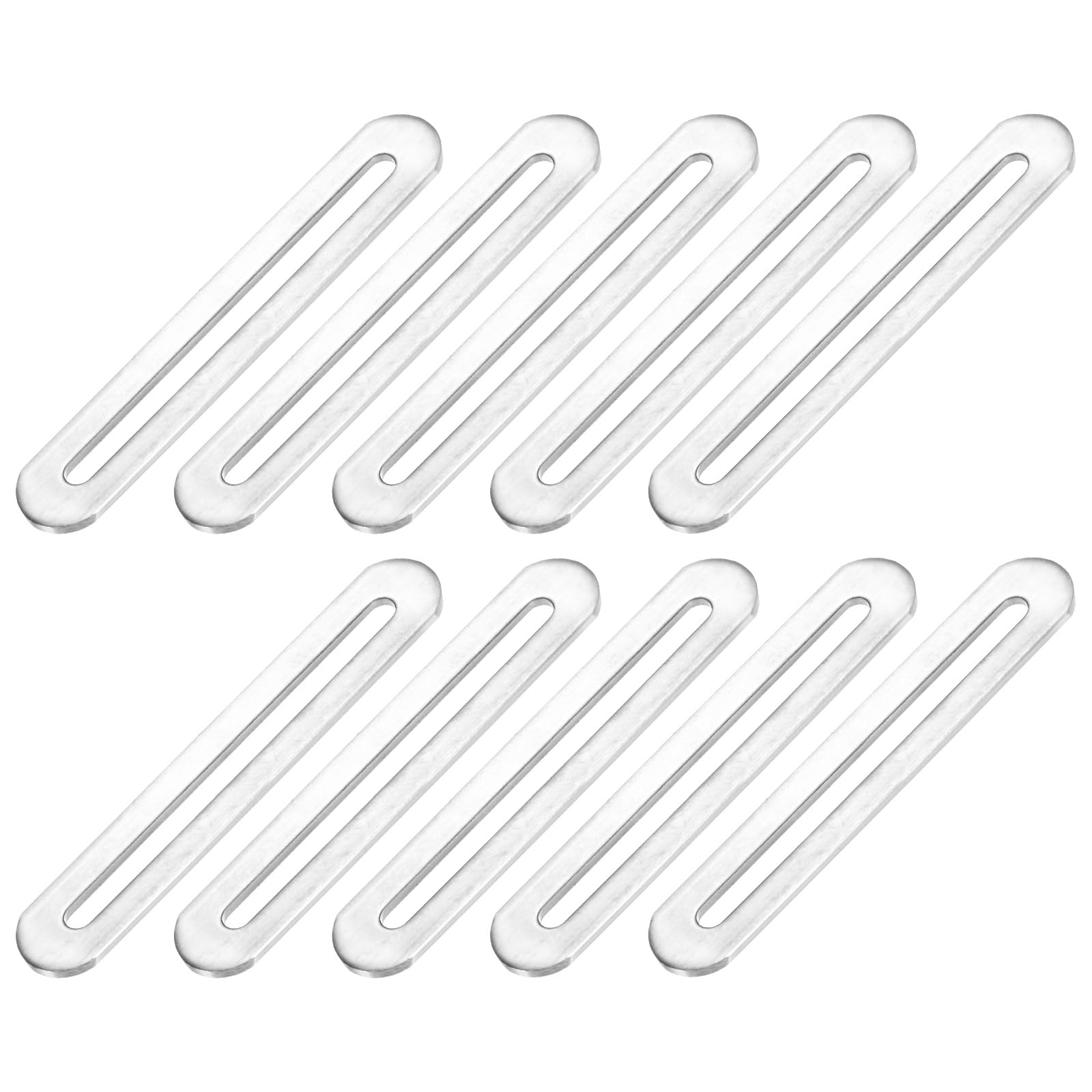 M METERXITY 10-Pack Flat Mending Plate Support 4.33x0.75in, Silver