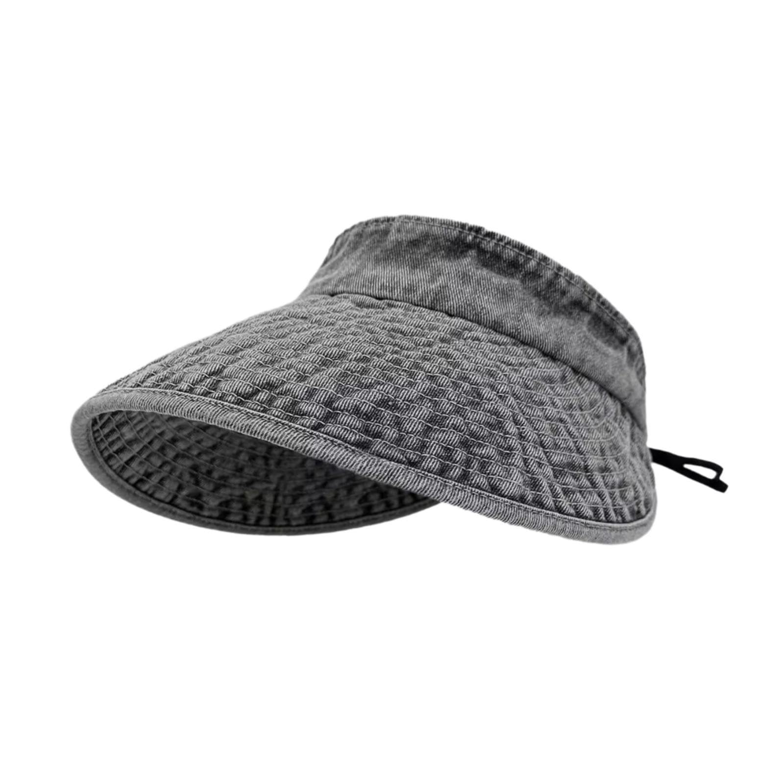 Womens Sun Hat Fashion Wide Brim Portable Sports Hat for Party Travel Hiking Gray| Streetwear | Aesthetic | Casual-image-40