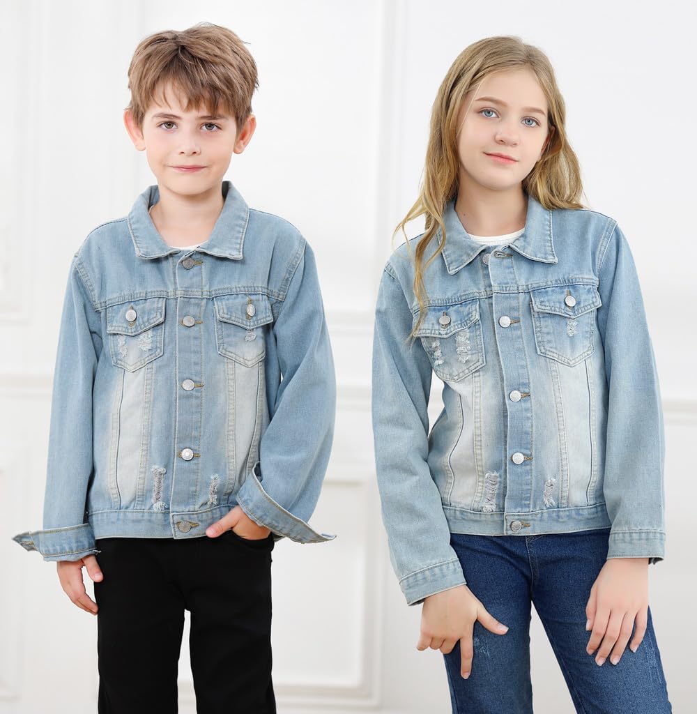 Cromoncent Toddler Denim Jacket for Boys Girls - Image 2