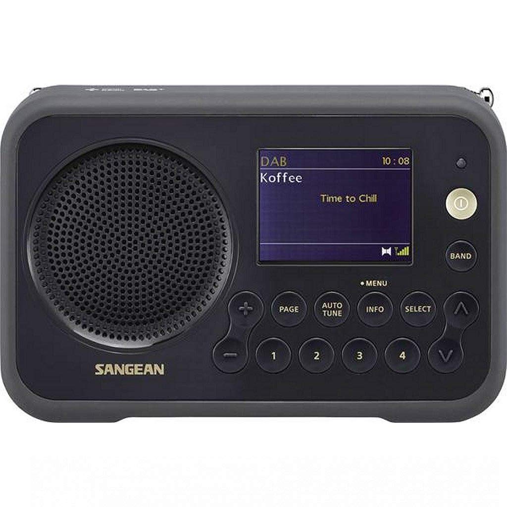Sangean DAB + radio portátil DPR-76 FM recargable Negro