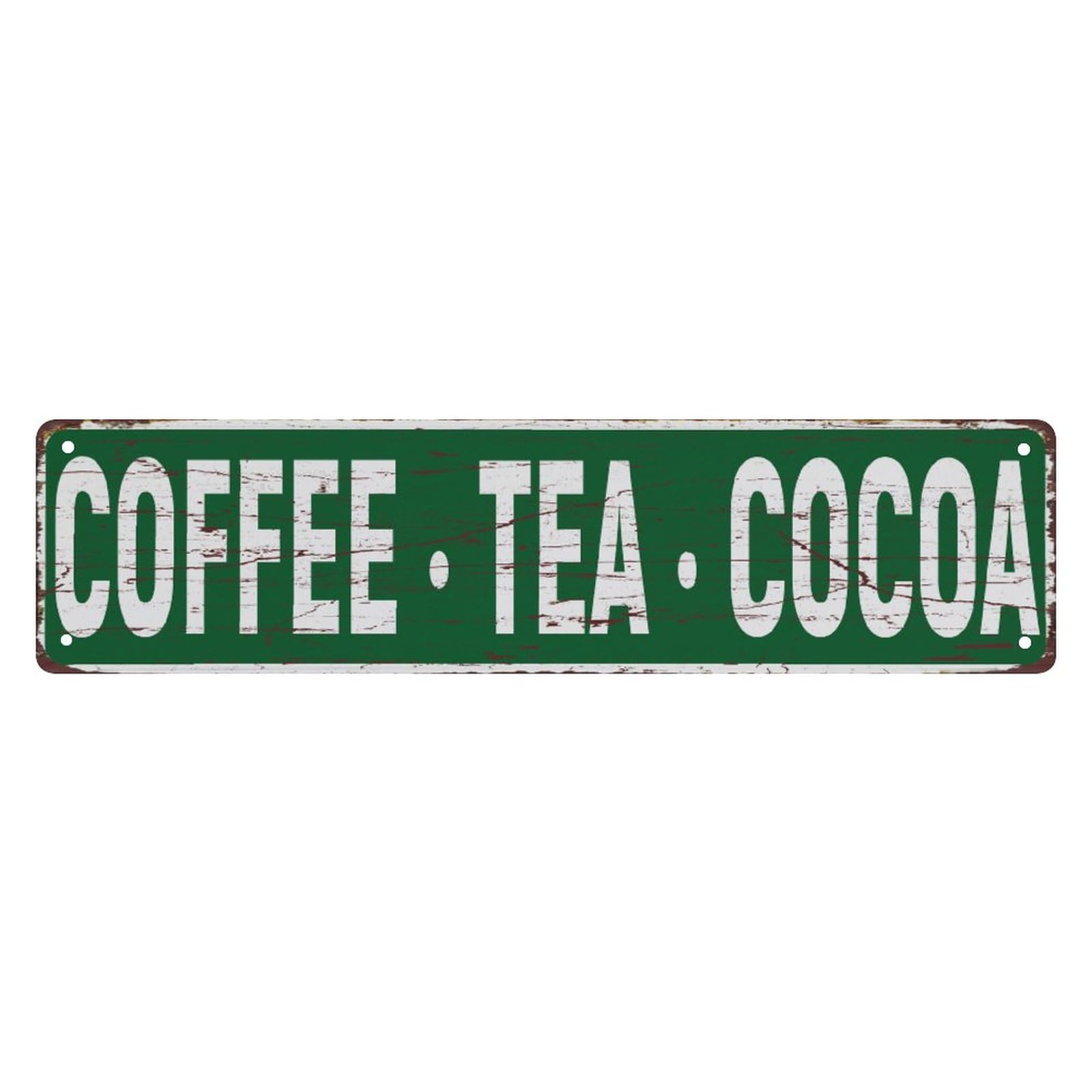 Vintage Metal Sign Coffee Tea Cocoa Retro Tin Signs 4x16 Inch For Shop Yard Man Cave Garage Outdoor Funny Wall Decor Decorative Poster Plate