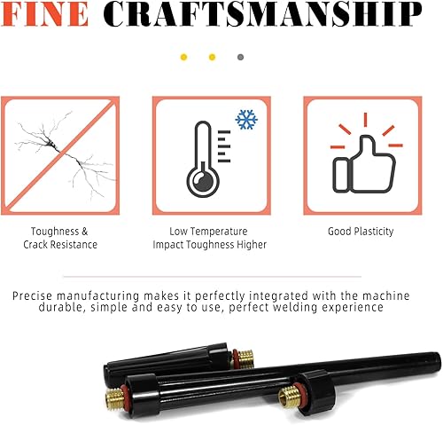 Miniatura 6 de Kit de antorcha TIG de 55 Uds TIG Lente de gas Collet Cuerpo de soldadura Antorcha Stubby Kit Fit WP-17 WP-18 WP-26 TIG Antorcha de soldadura
