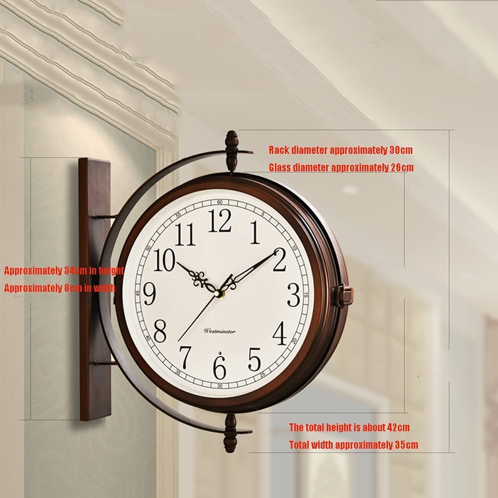 Orologio da Muro Deco Orologio Da Parete Bifacciale Nordico Moderno Per La Decorazione Del Soggiorno In Stile Europeo Per Soggiorno Cucina