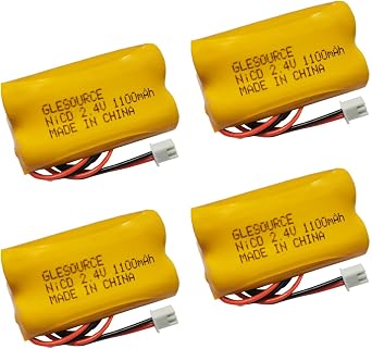 XUNTU Exit Sign Battery, 4-Pack 2.4V Ni-CD Batteries Pack Replacement for Lithonia 10010034 Exitronix 10010036 Interstate NIC1394 BEL-179 Exit Sign Exit Light