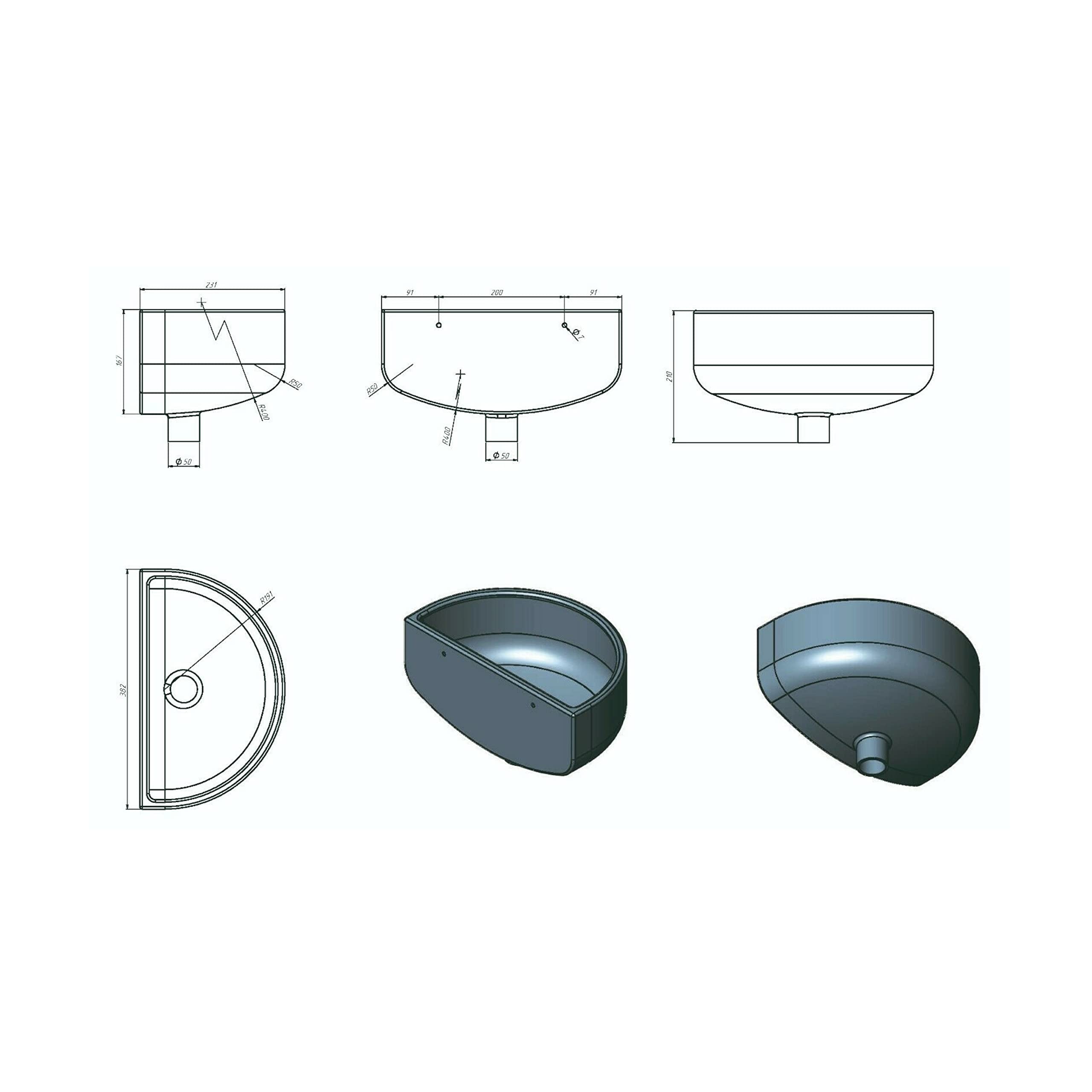 Varile Évier multifonction en plastique aspect granit/pierre avec filtre à cheveux pour jardin camping-car