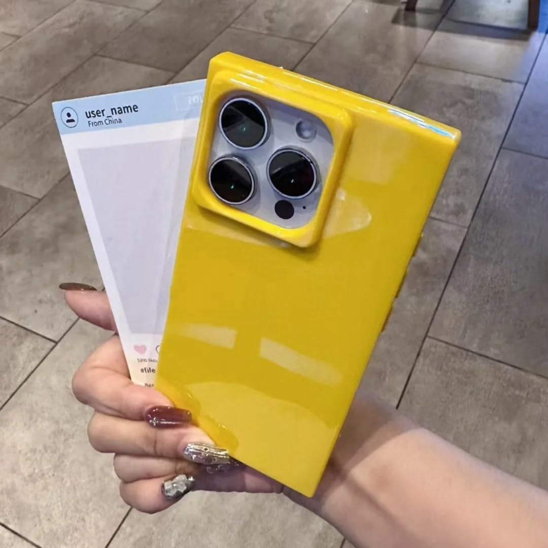 Coque iPhone 14 Pro Max Jaune Silcone Souple Antichoc de Luxe - 8