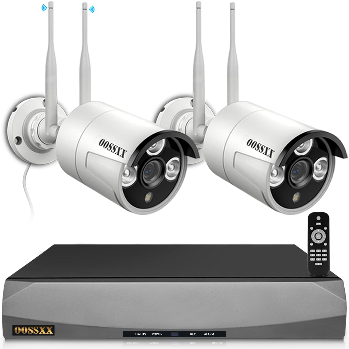 防犯カメラ ワイヤレス 屋外 IP67防水 500万画素 2台セット 監視カメラ