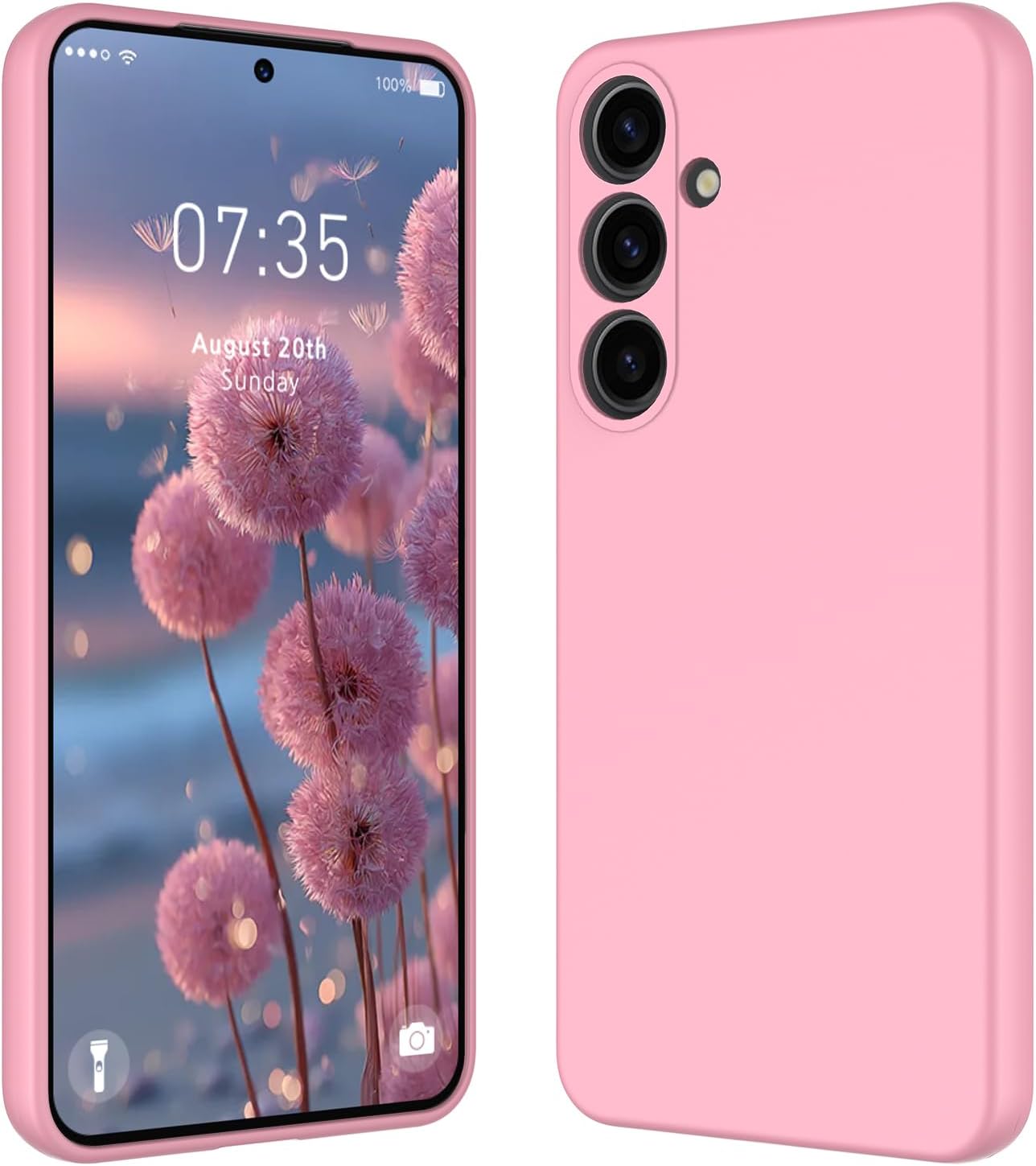 HAII for Samsung Galaxy A37 6.7" Case, Slim Liquid Silicone for Women Men with Scratch-Resistant Microfiber Lining Shockproof Soft Silicone Protective Phone Case for Samsung Galaxy A37 (Pink)