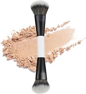 Liquid Foundation Brush - Angled Round Dense Bristle, Loose Powder Brush Makeup Tool - For Blush Highlighter Concealer Bronzer Cream Blend Women Travel Party Wedding
