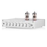 Douk Audio HiFi Vacuum Tube 7-Band EQ Preamp Equalizer XLR Pre-Amplifier Home &lpar;T8 PRO Silver&rpar;