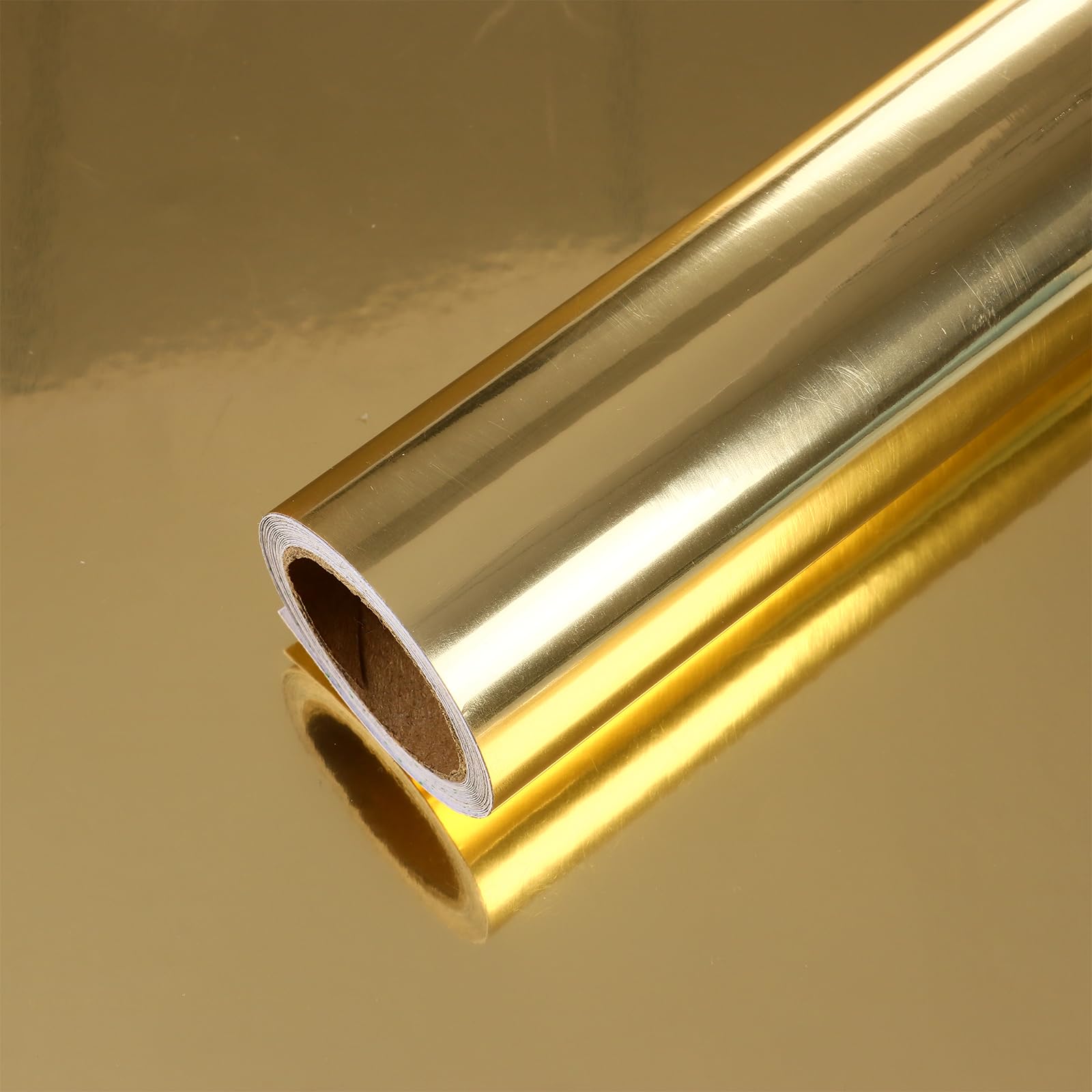 VEELIKE Tapete Gold Klebefolie Metallic Möbelfolie Selbstklebend Folie für Möbel Küchentapete Abwaschbar Aluminiumfolie Küche Wandtapete Luxus Dekorfolie Wohnzimmer Schrank Wanddeko 40cm×300cm