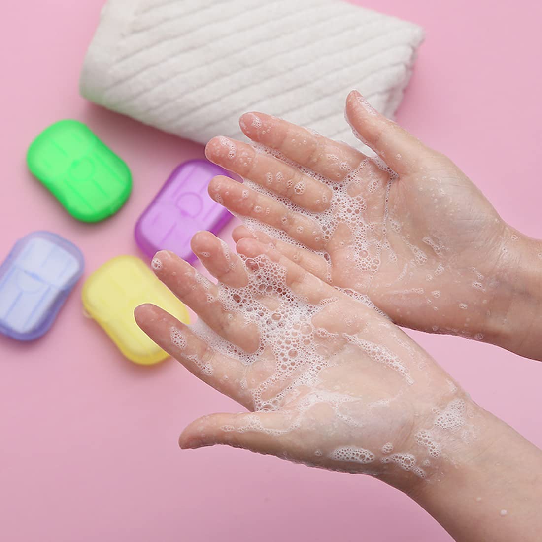 Sapone Portatile In Fogli - 4 Scatoline Con 80 Fogli Totali, Ideale Per Viaggi E Escursioni - Foto 3