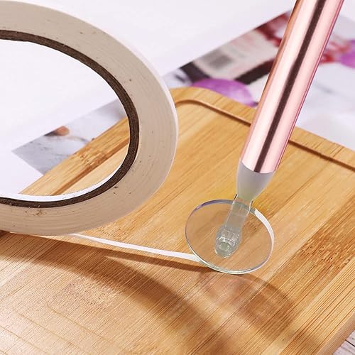 Miniatura 6 de winnereco Bolígrafo luminoso de pintura de diamantes, juego de ruedas de pintura de diamante con cinta de luz para bordado de arte de diamante 5D,