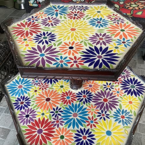 Youway Style Skyblue Mosaic Tiles, 200G Ceramic Tiles For Crafts Bulk, Petal Shaped Mosaic Crafts Supplies For Spring Wall Art Decor,Diy Gift Ideas,Garden Table Decor #TOP2