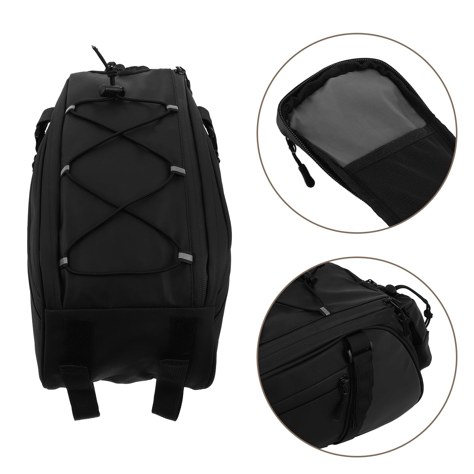 Cabilock Borsa da Sella per Bici da Corsa Borsa da Portapacchi Posteriore per Mountain Bike Ampi Scomparti Compatibile Portapacchi per Ciclismo e Viaggi All’Aperto
