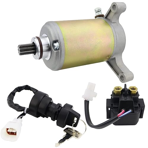 Miniatura 8 de Motor de arranque, relé solenoide e interruptor de encendido para Yamaha Warrior 350 YFM350 1996-2001 Kodiak 400 4x4 YFM400F 1993-1995 Big Bear 350