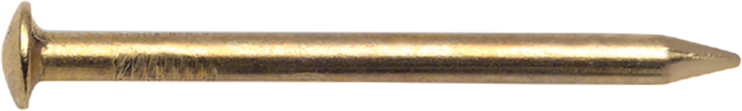 OOK 533704 Bendless Nail Picture Hangers, Brick and Concrete Hanging, Brass, 1-1/2" (10 Pack)