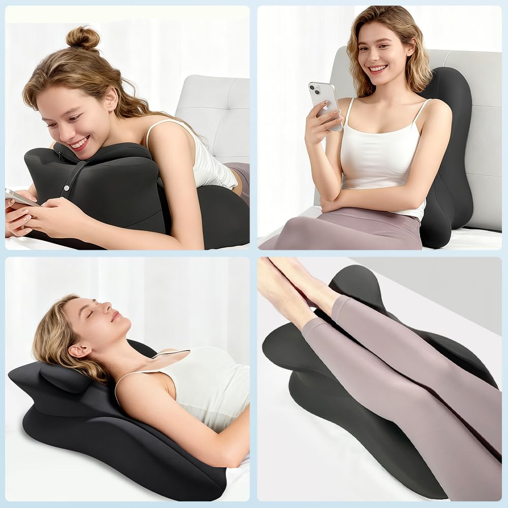 Coussin Couple, Coussin Sexuel pour Couples, Coussin Triangulaire en mousse à Mémoire de Forme, Coussin multifonctionnel pour un soutien intime, pour dos et colonne