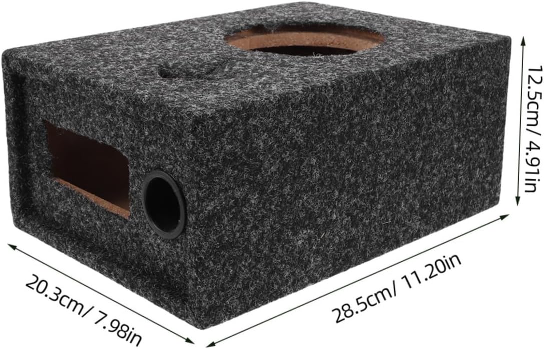Zerodeko Car Audio Subwoofer Enclosure Box Carpeted Speaker Box for Vehicle Audio DIY Installation Fits Most Cars Enhanced Sound Quality