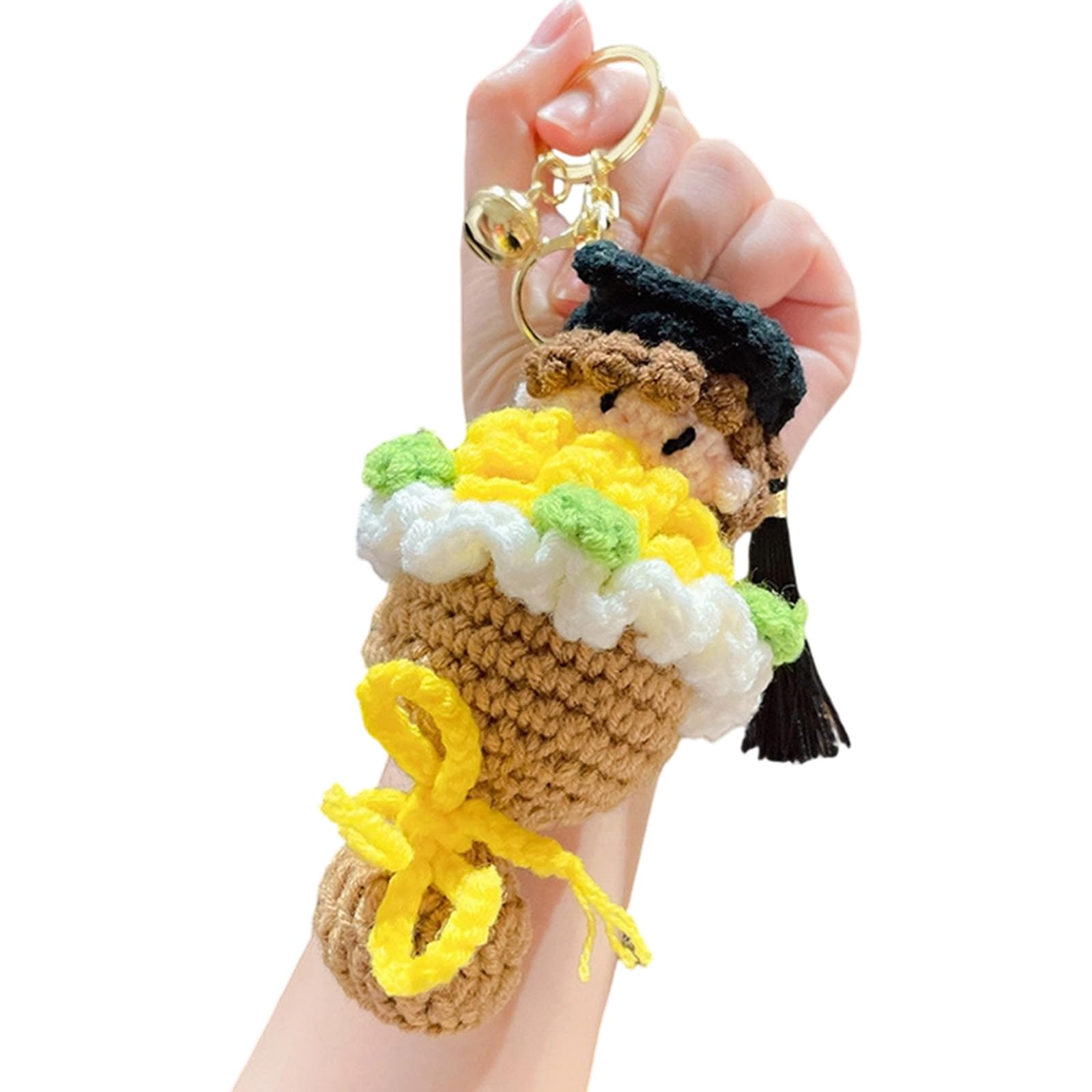 Tsophreniq Delicate Yarns Commencement Keepsakes Individualized Degree Gift Suitable As Party Giveaways or Individual Use Crochet Keyring