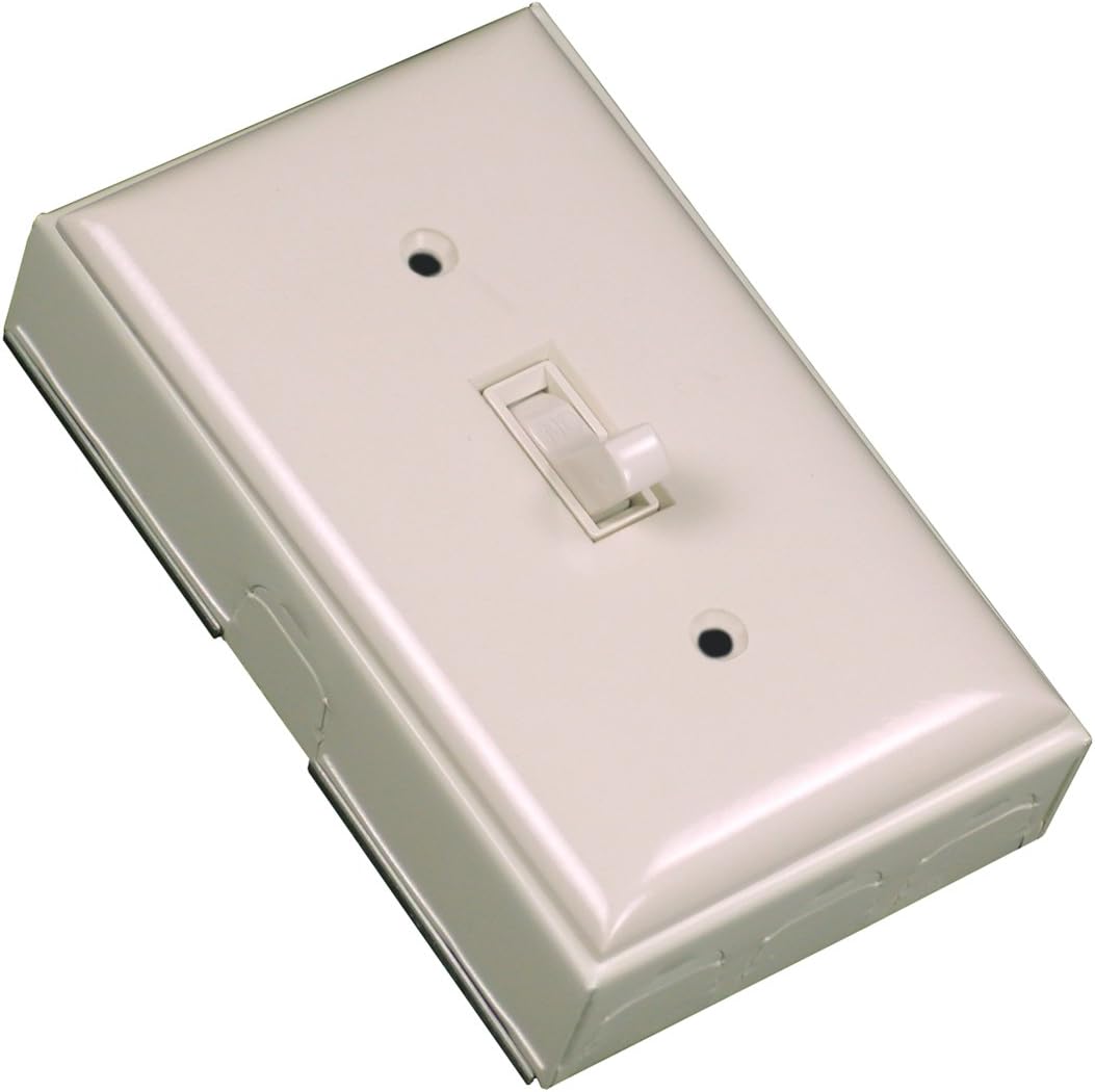 Legrand Wiremold B2S Metal Raceway for Extending Power, 500 Series, Single Pole Switch Kit with Wall Plate, Ivory (1 Pack)
