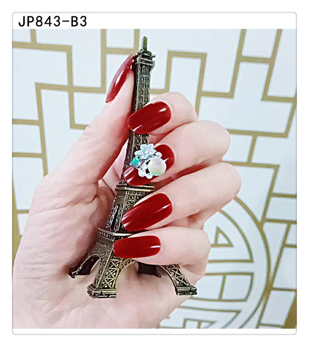 Tendencia De Moda De Uñas Falsas Con Uñas De Diamante Grandes Hoja De Armadura De Caja De Parche De Uñas Falsas Desmontable Acabado
