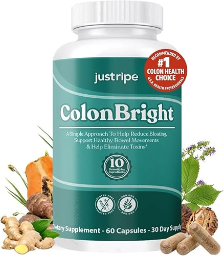 ColonBright - Limpiador de colon en polvo de cáscara de psyllium - Limpieza de colon para aliviar el estreñimiento, alivio de la hinchazón y salud
