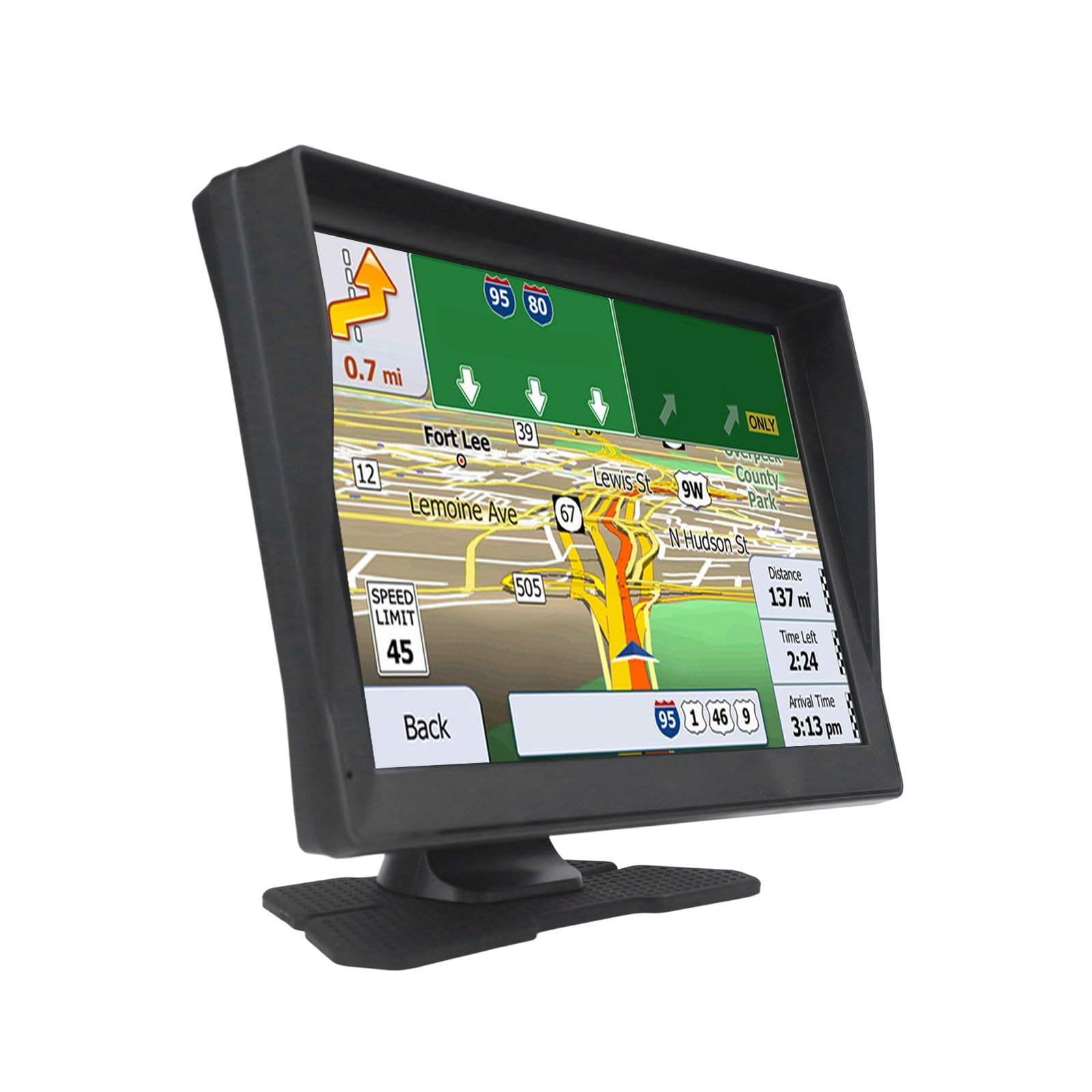 Navegador GPS de camión de 9 pulgadas para mapas de Europa, Reino Unido, Francia 2024, conductores comerciales para caravana semi RV, anuncios de voz FM, 8 GB + 256 MB