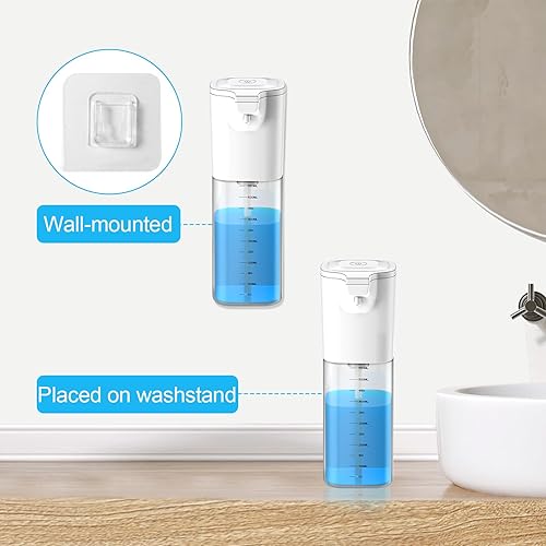 Miniatura 4 de Dispensador automático de jabón líquido, dispensador de jabón para platos sin contacto de 18.6 onzas  18.6 fl oz, carga USB-C, dispensador de jabón